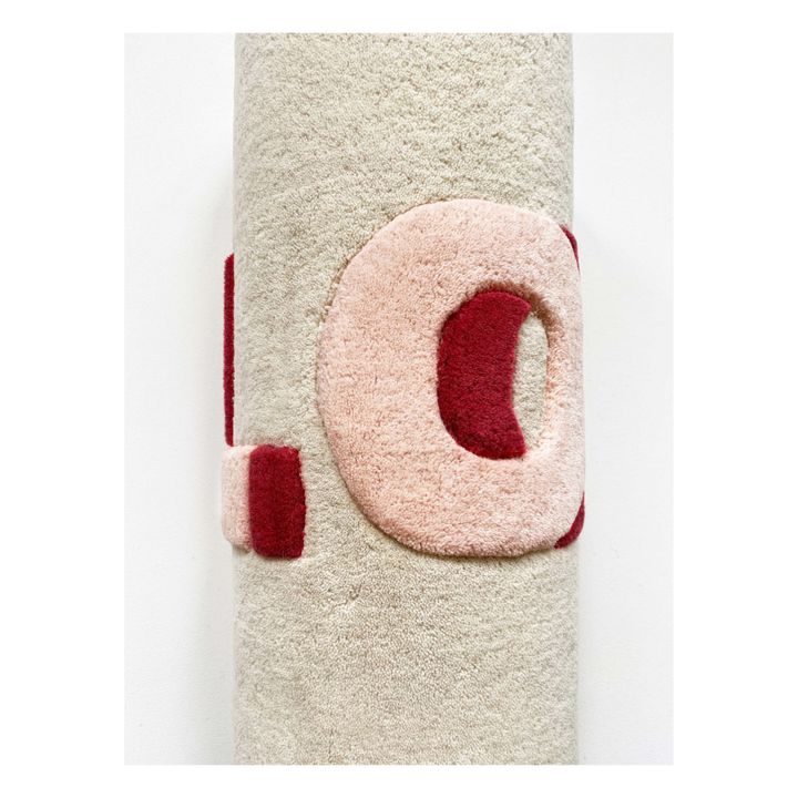 Alfombra Love de lana 100x50 cm | Rosa- Imagen del producto n°3