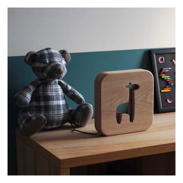 Solid Oak Giraffe Night Light-product
