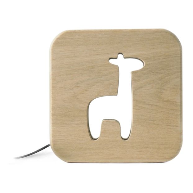 Nachtlicht Giraffe aus massivem Eichenholz-product
