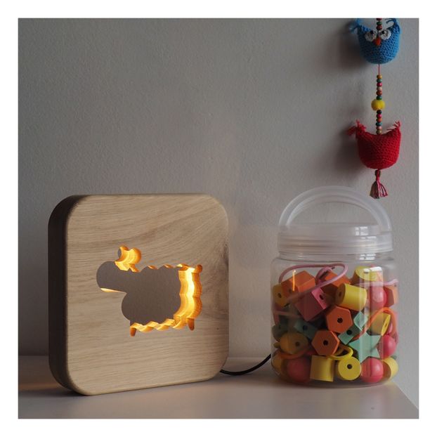 Solid Oak Sheep Night Light-product