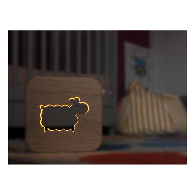 Solid Oak Sheep Night Light-product