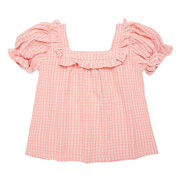 Blusa Rachel algodón orgánico | Coral- Imagen del producto n°0