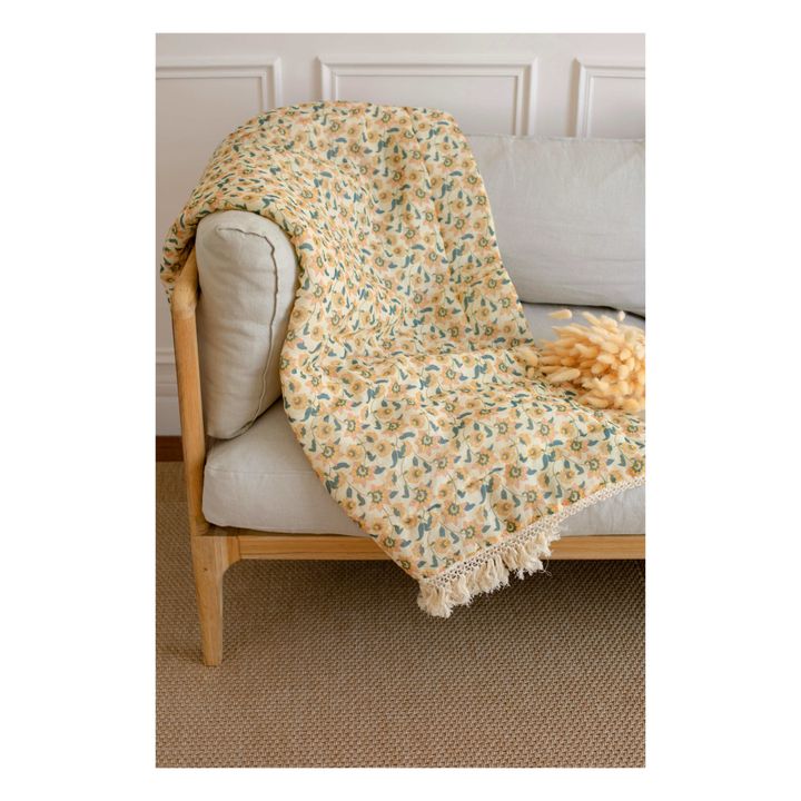 Noha Organic Cotton Plaid | Cream- Product image n°1