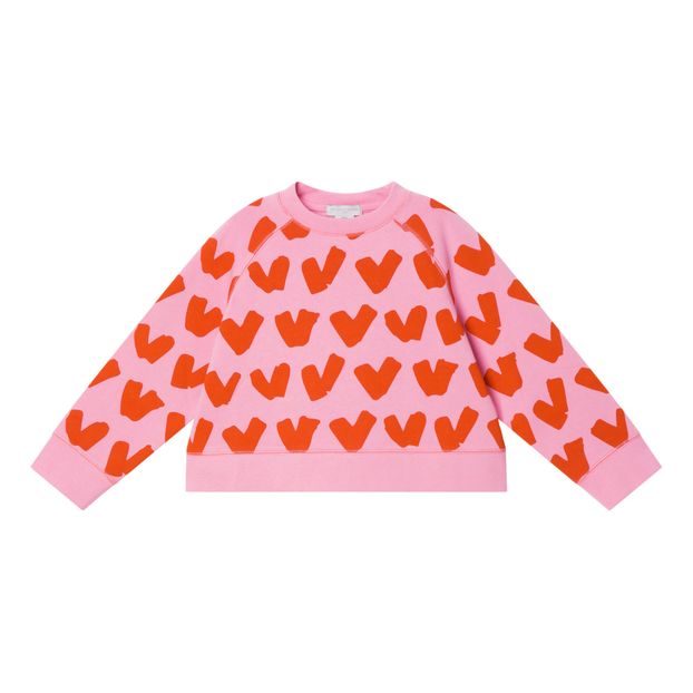 Suéter algodón orgánico Cropped Corazones-product