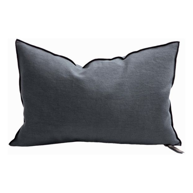 Coussin Vice versa black line en lin lavé stone washed-product