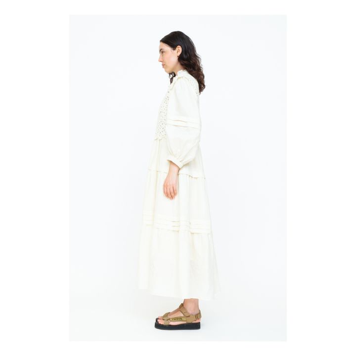 Robe Zandra Maille Crochet | Ecru- Image produit n°6