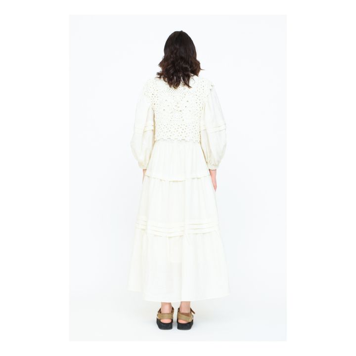Robe Zandra Maille Crochet | Ecru- Image produit n°7