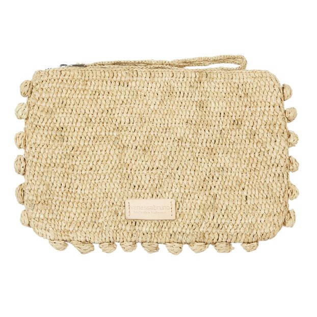 Pochette Zippée Raphia Bulles-product