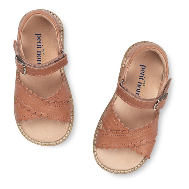 Scalloped Crossed Sandals -product