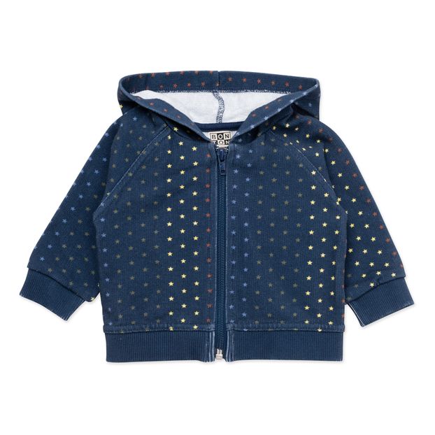 Sweat Zippé Capuche Coton Bio Etoiles-product