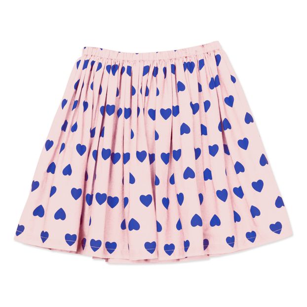 Jupe Coton Bio Cœurs Framboise-product