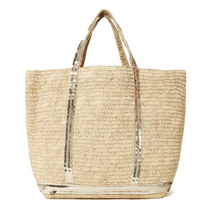 Shopper Grande in rafia e paillettes | Dorato- Immagine del prodotto n°2