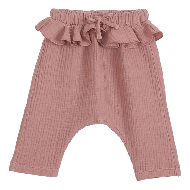 Pantalones bombachos gasa de algodón Volantes-product