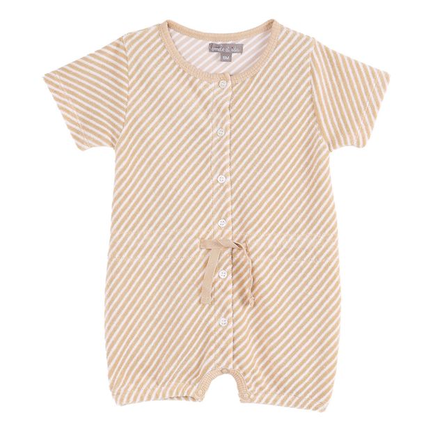 Tutina in spugna in cotone bio a righe -product