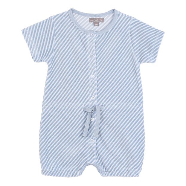 Tutina in spugna in cotone bio a righe -product