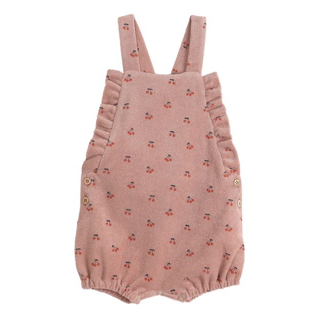 Terry Cloth Cotton Cherry Overalls -product