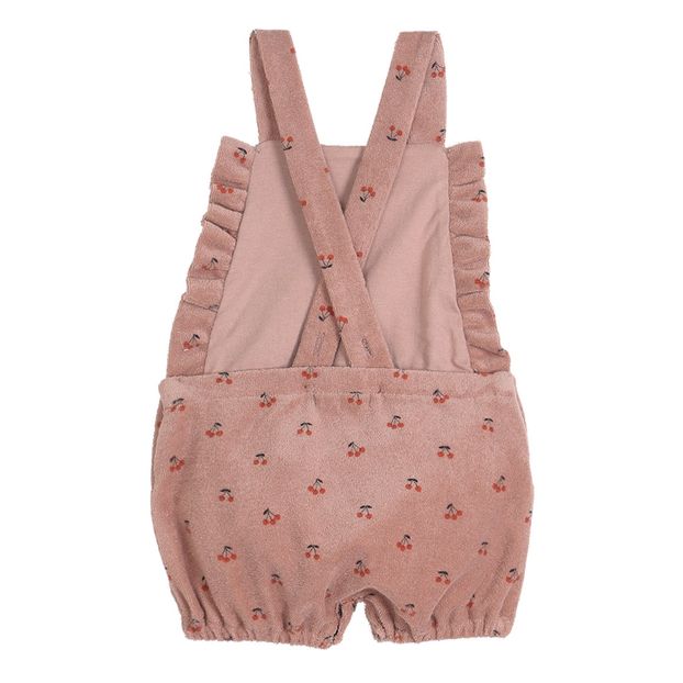 Terry Cloth Cotton Cherry Overalls -product