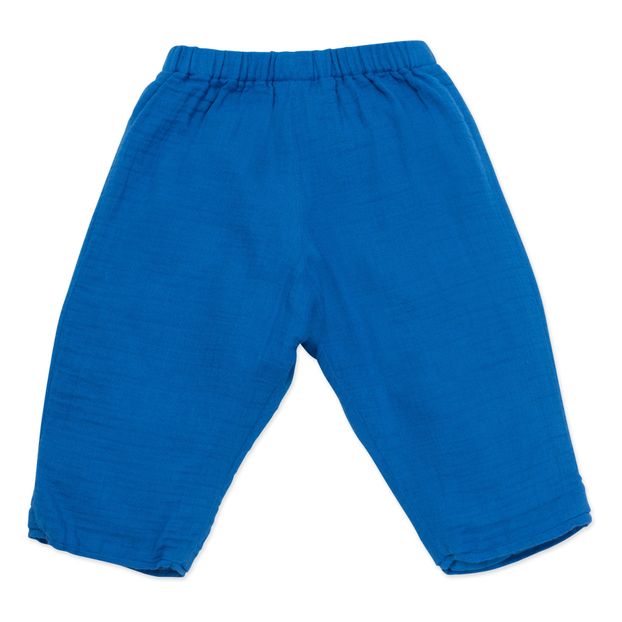 Organic Cotton Muslin Brioche Trousers -product