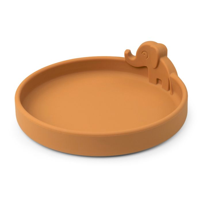 Plato Peekaboo Elphee de silicona Amarillo Mostaza- Imagen del producto n°0