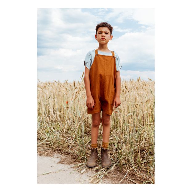 Salopette corta in cotone bio-product