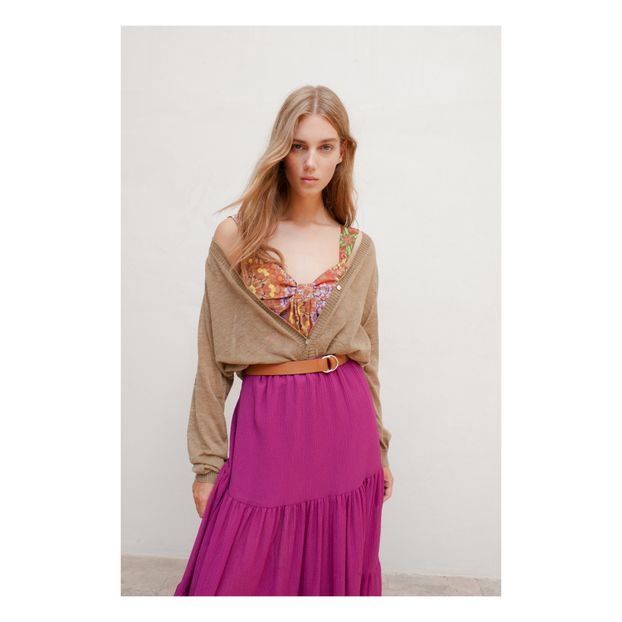 Jupe Porto Cervo Soie et Coton Gauffré-product