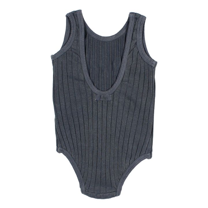 Organic Cotton Merci One Piece Swimsuit | Dark grey- Product image n°4