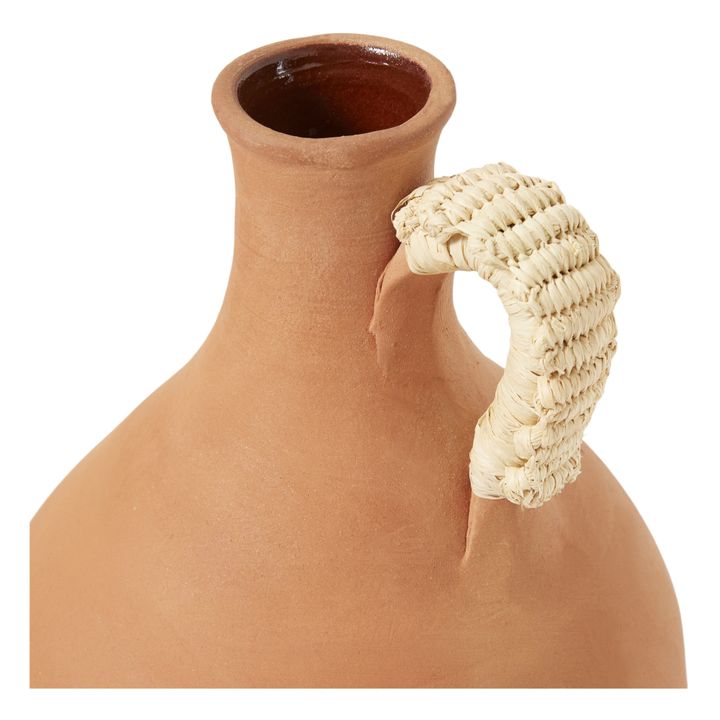 Jarrón de terracota, mango trenzado Terracotta- Imagen del producto n°1