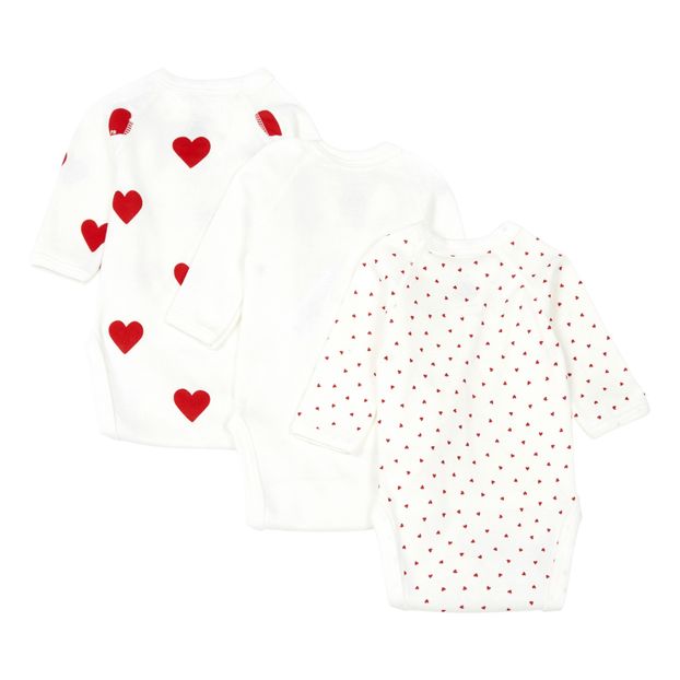 Set of 3 Cœur Crossbody Organic Cotton Playsuits -product