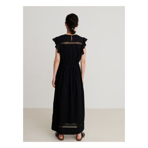 Vestido Largo Olive gasa de algodón orgánico-product
