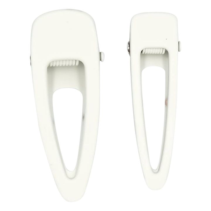 Set di 2 Fermagli Matte Clip | Bianco- Immagine del prodotto n°0