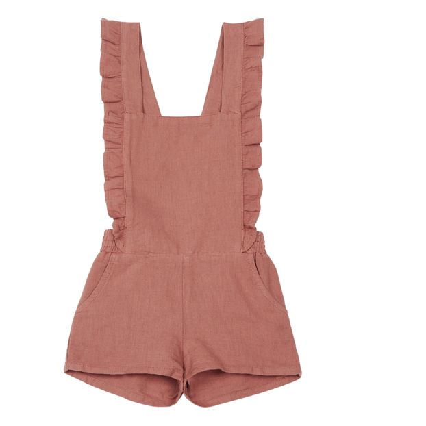 Exclusive Emile et Ida x Smallable - Short Linen Overalls -product