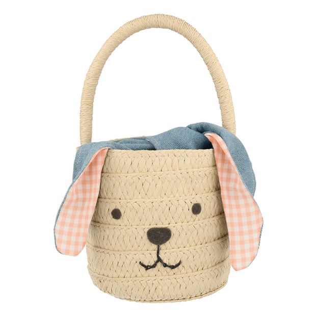 Wicker Dog Bucket Bag -product