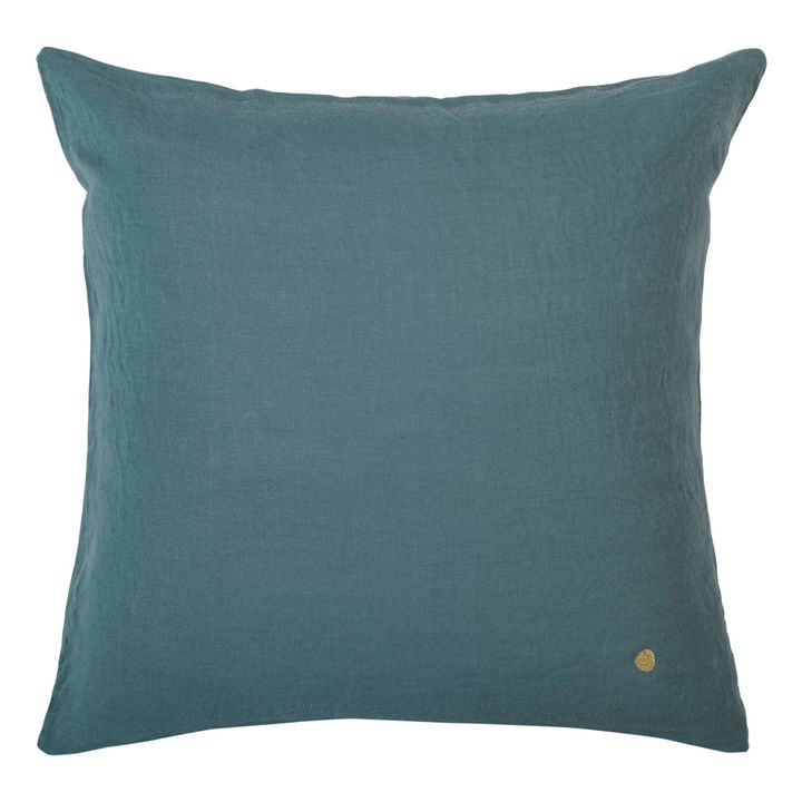Funda de almohada Mona de Cáñamo | Azul Gris- Imagen del producto n°3