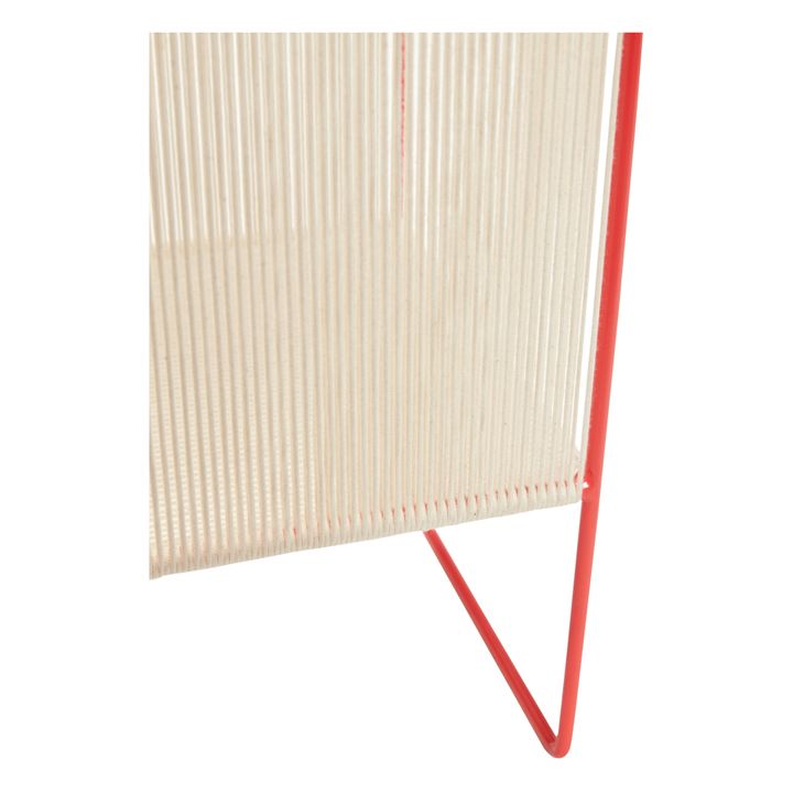 Rope and Metal Magazine Rack | Red- Product image n°4