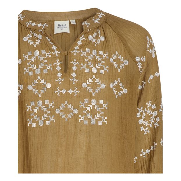 Blusa Halys Bordada gasa de algodón-product