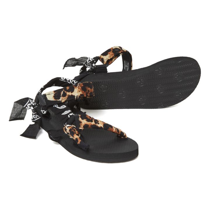 Sandalias Trekky Estampado- Colección Mujer - Negro- Imagen del producto n°2