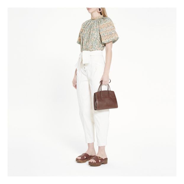 Lizard Embossed Leather Minimal Bag -product