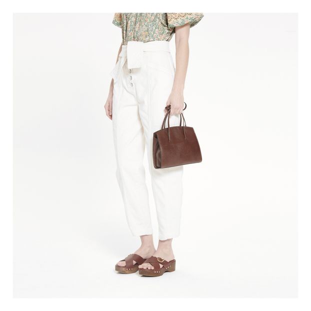 Lizard Embossed Leather Minimal Bag -product
