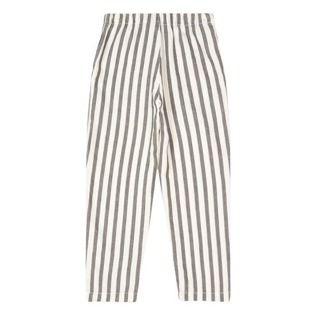 Linen and Cotton Striped Trousers -product