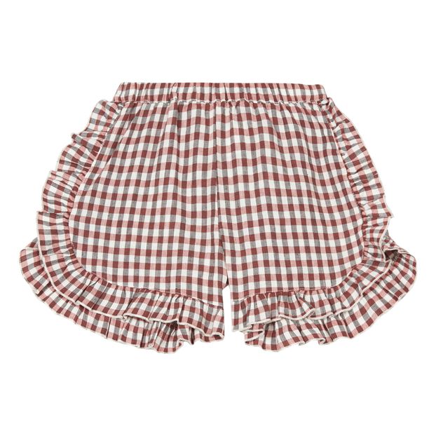 Linen and Cotton Vichy Shorts -product