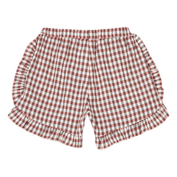 Linen and Cotton Vichy Shorts -product