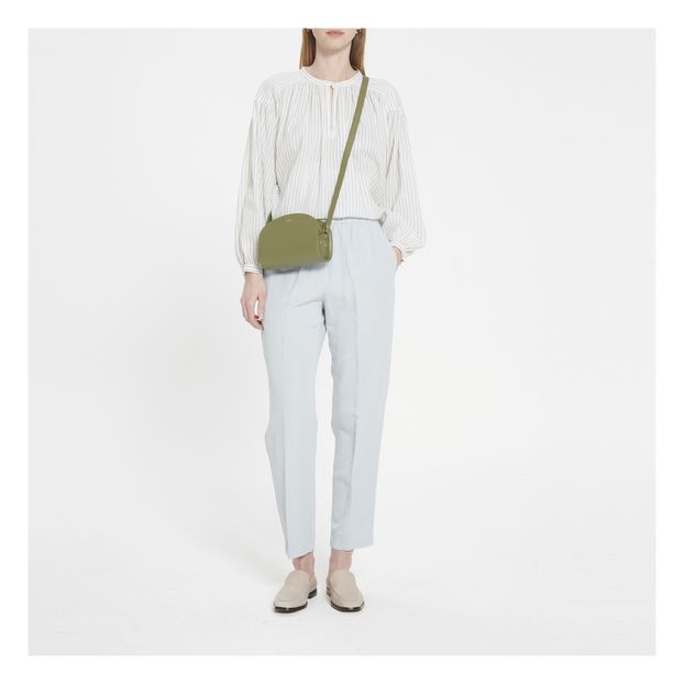 Pantalon Lin Mélangé Taille Elastique-product