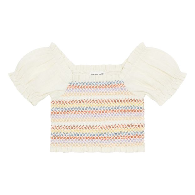 Embossed Organic Cotton Muslin Shirt-product