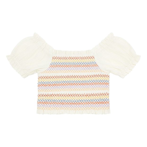 Embossed Organic Cotton Muslin Shirt-product