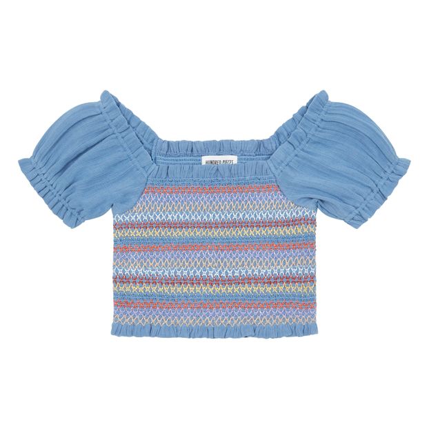 Embossed Organic Cotton Muslin Shirt-product