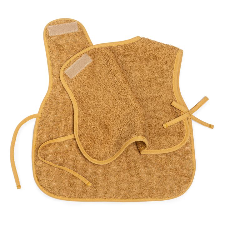 Organic Cotton Terry Cloth Smock | Caramel- Product image n°3