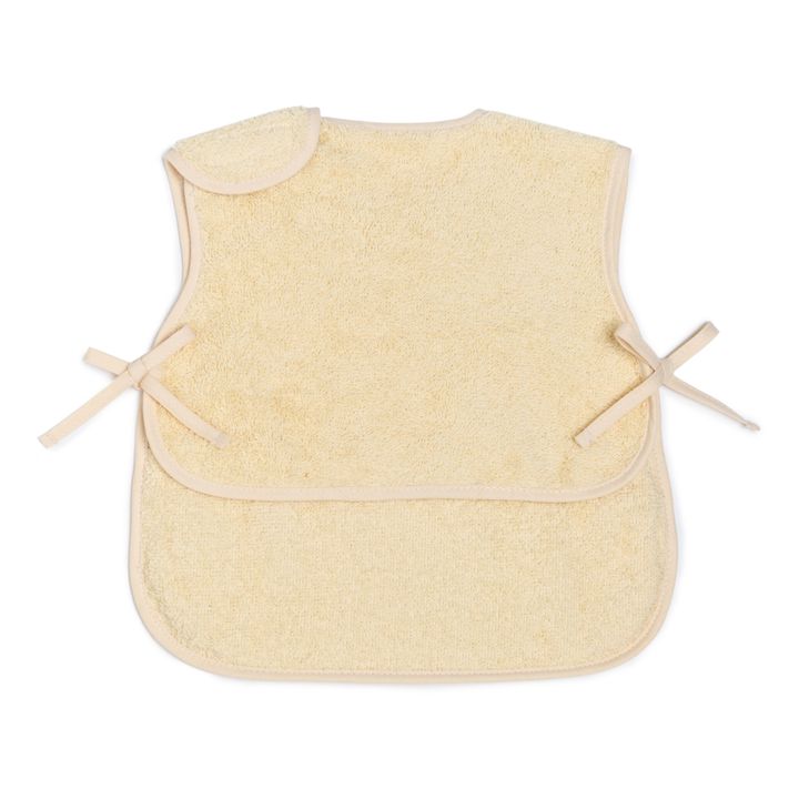 Babero con peto de esponja de algodón orgánico | Vainilla- Imagen del producto n°2