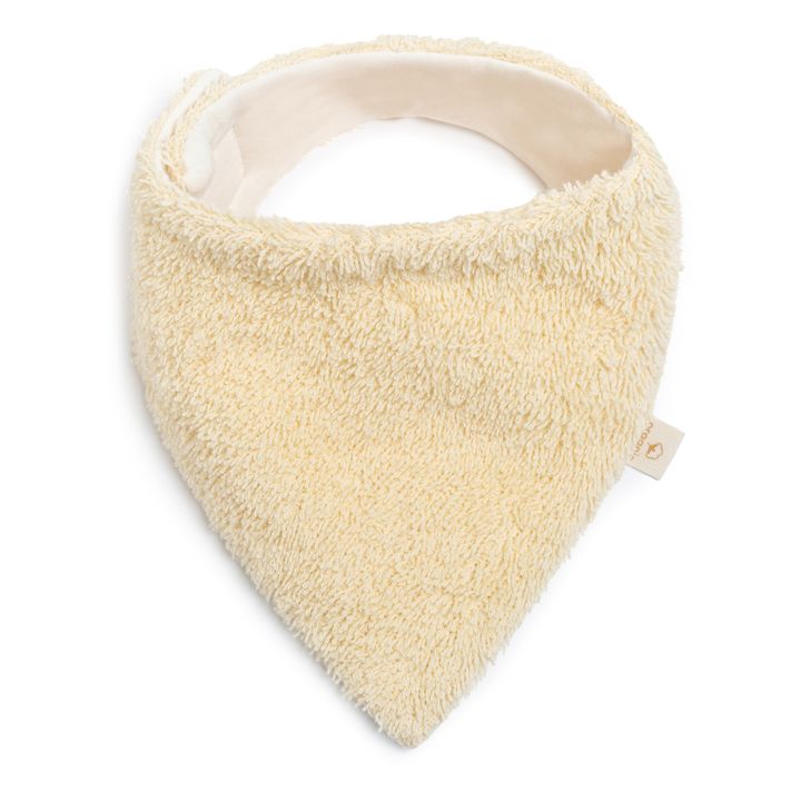 So Cute Organic Cotton Bandana Bib | Vanilla- Product image n°2