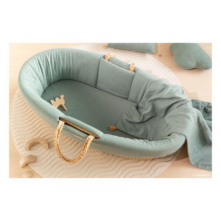 Linge molletonné pour couffin en coton bio Terracotta- Image produit n°1