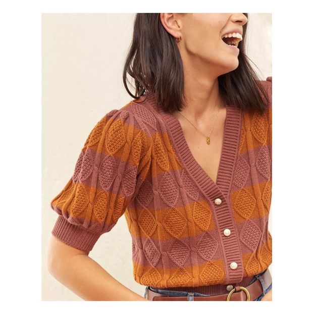 Gilet Jacquard Rayures Elva-product